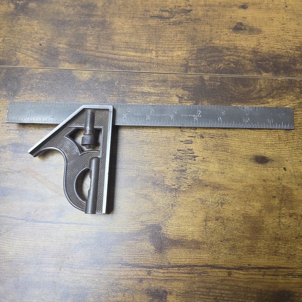 Starrett No. 94 Vintage Combination Square USA 12" Carpenter Tool